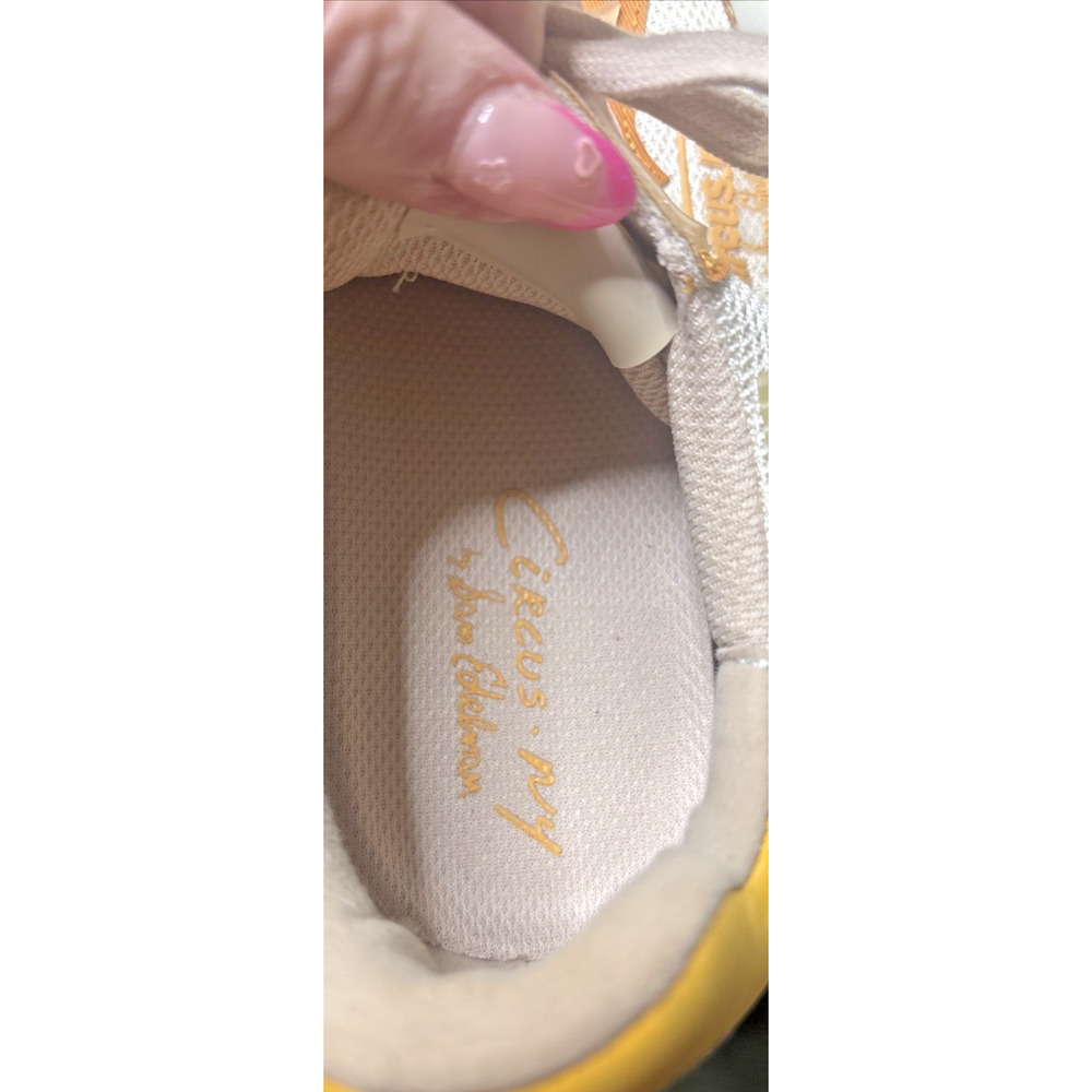 Circus NY by Sam Edelman Retro Running Sneakers Yellow White Speckled Sole Women - Picture 9 of 10
